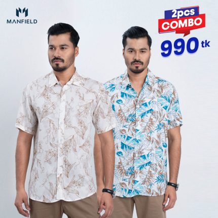 2pcs Combo Half Floral Print