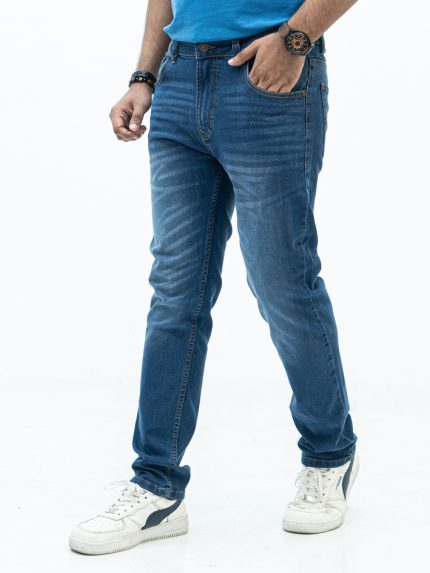 Regular Fit Mid Blue Jeans